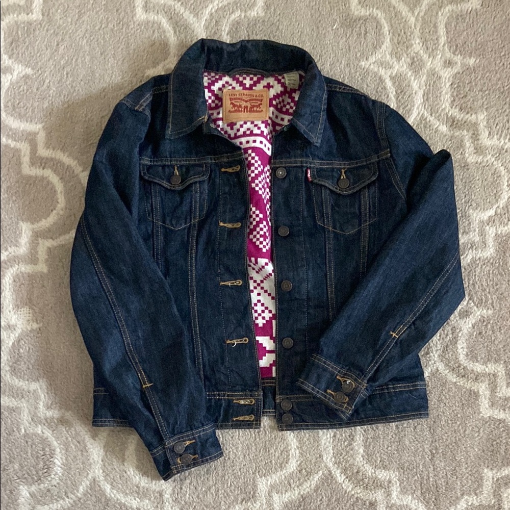 Levi's Indigo Denim Jacket with Patterned Lining